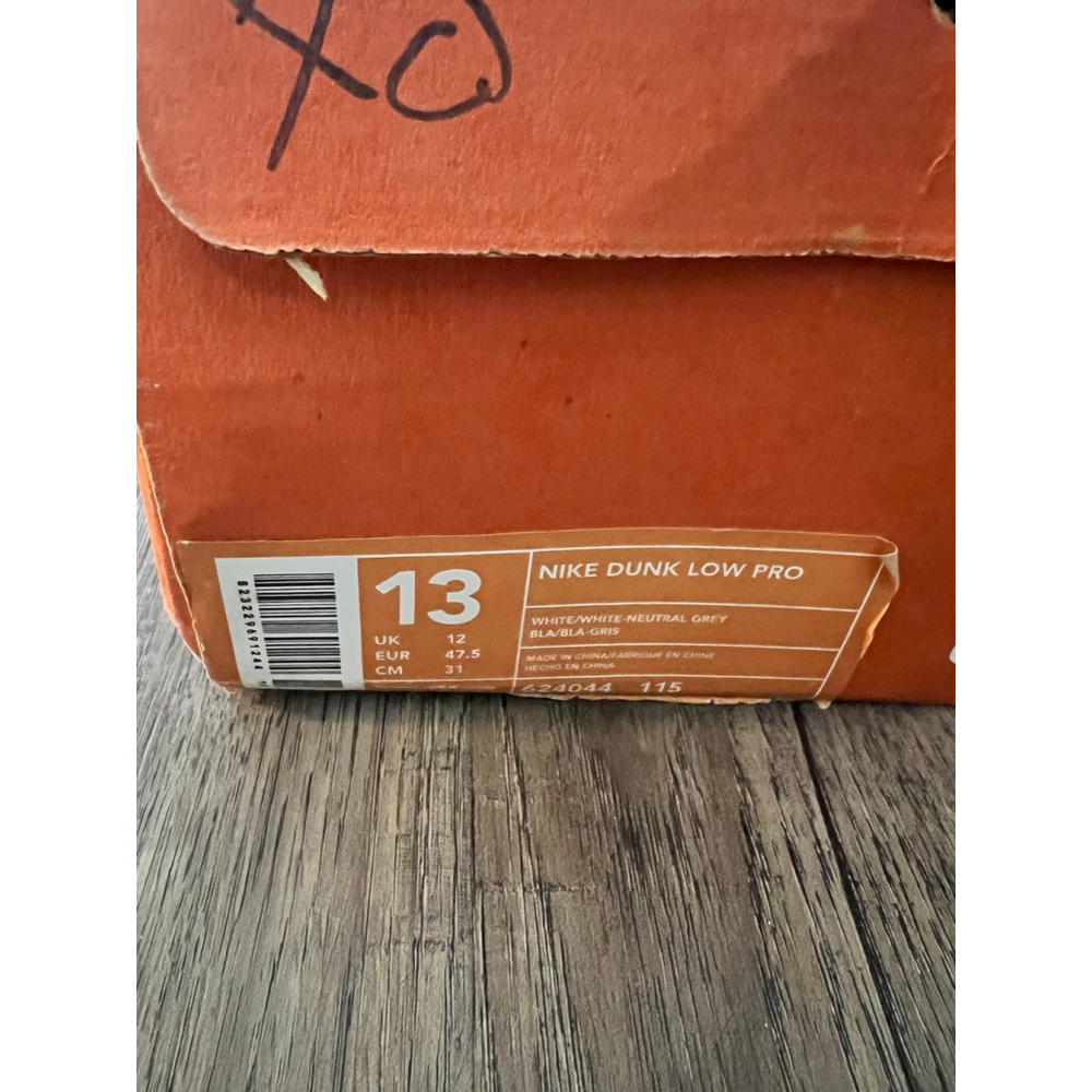 Nike Dunk Low Pro B - White - SZ 13 - Picture 8 of 11